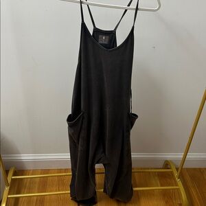 Free People Hot Shot Jumpsuit Black Size M